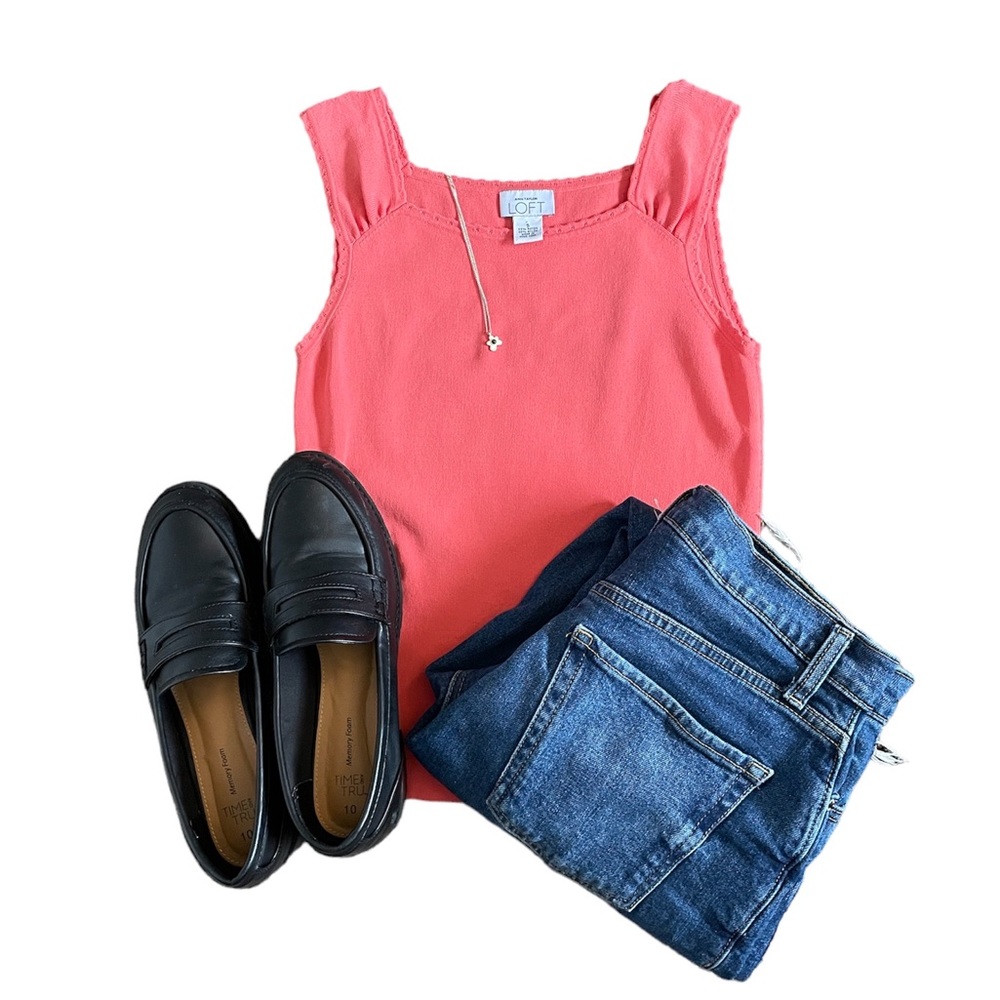 Loft Brand Coral Colored Tank Top Size S